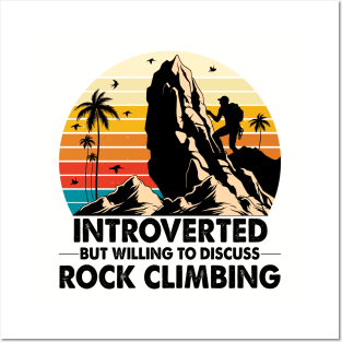 Introverted but Willing to Discuss Rock Climbing Posters and Art